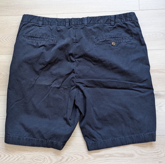 Navy Brooks Brothers 100% Cotton Bermuda Shorts - Picture 2 of 3